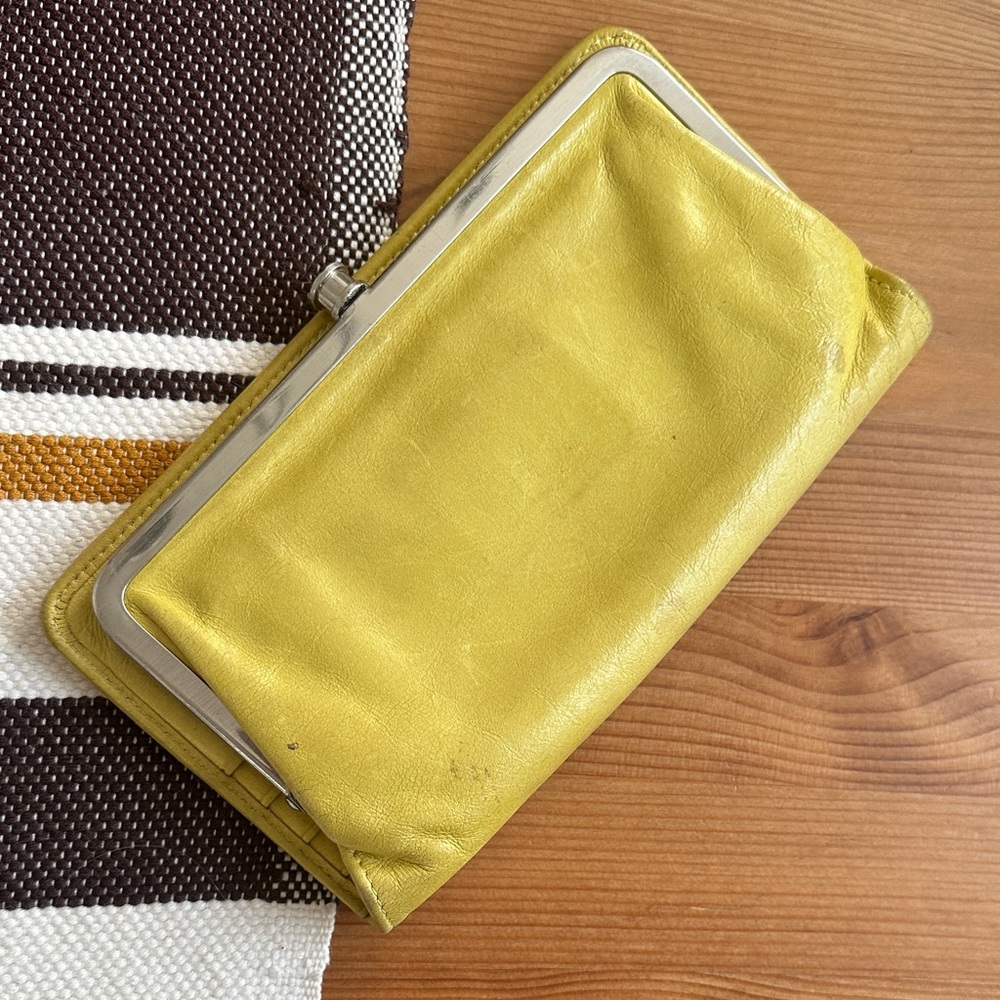 HOBO Yellow Leather Wallet
